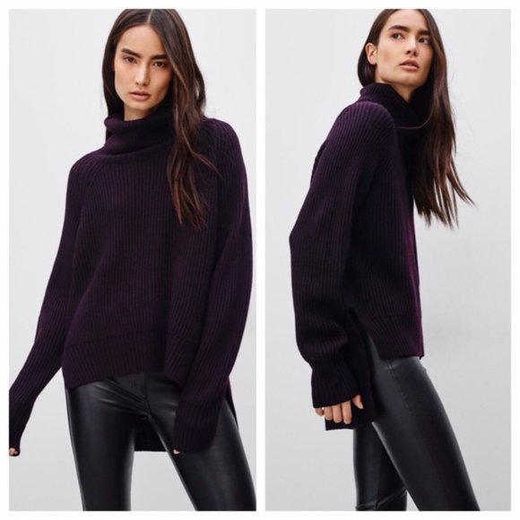 Aritzia Wilfred Free Turtleneck BLAC Lin Sweater - Picture 3 of 3